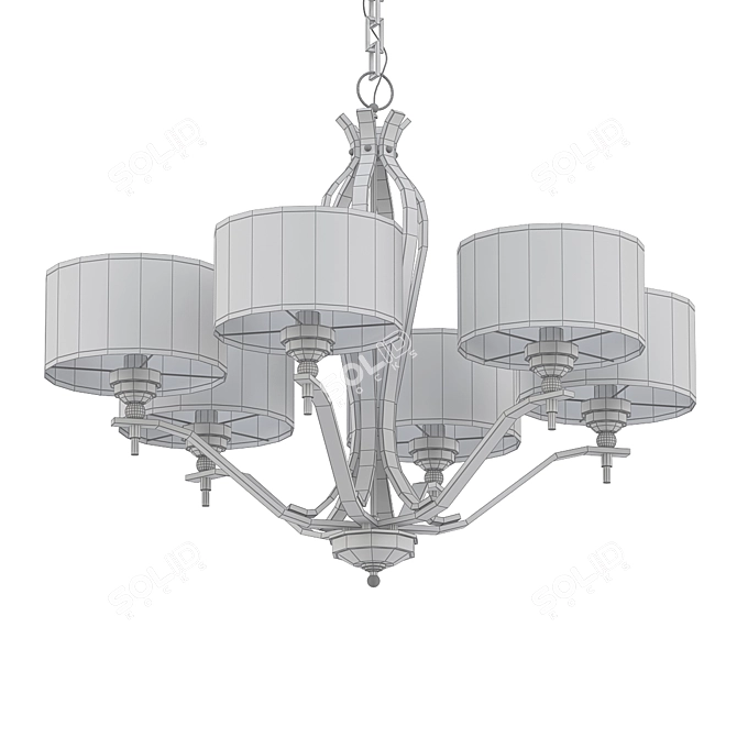 Gilded Elegance: Stiffel Parlene Chandelier 3D model image 2