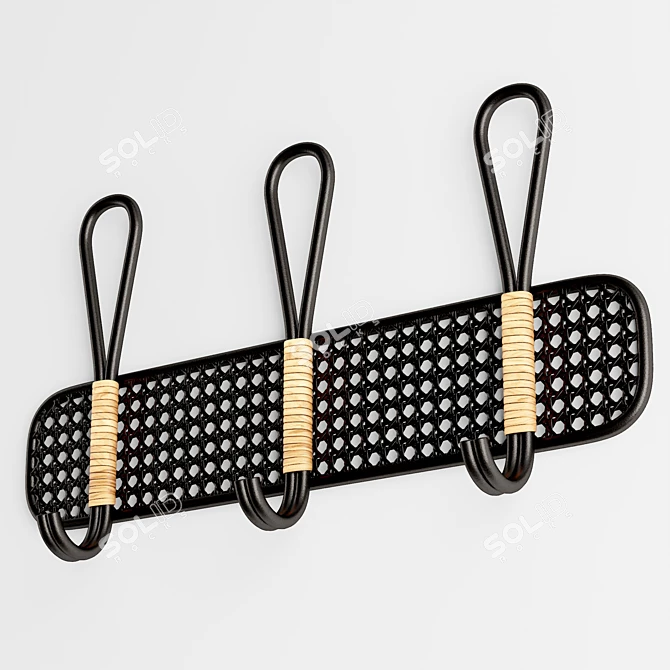 Boho Chic Metal Wall Hook 3D model image 5