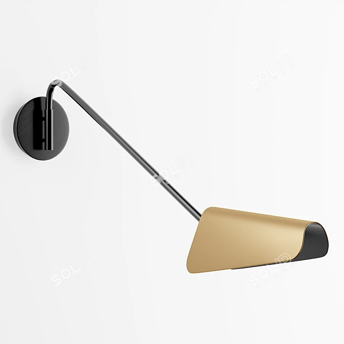 Modern Art Adjustable Wall Sconce 3D model image 1