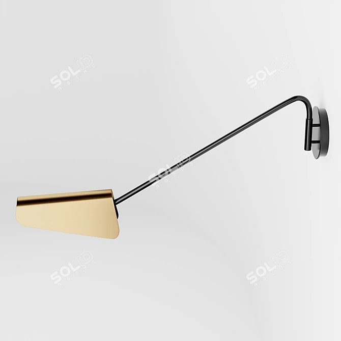 Modern Art Adjustable Wall Sconce 3D model image 2