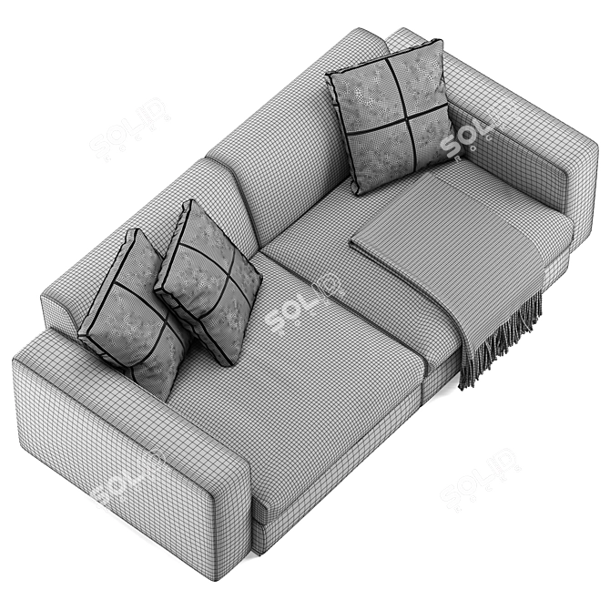 Molteni & C Turner 2-Seat Sofa: Elegant and Comfortable 3D model image 5