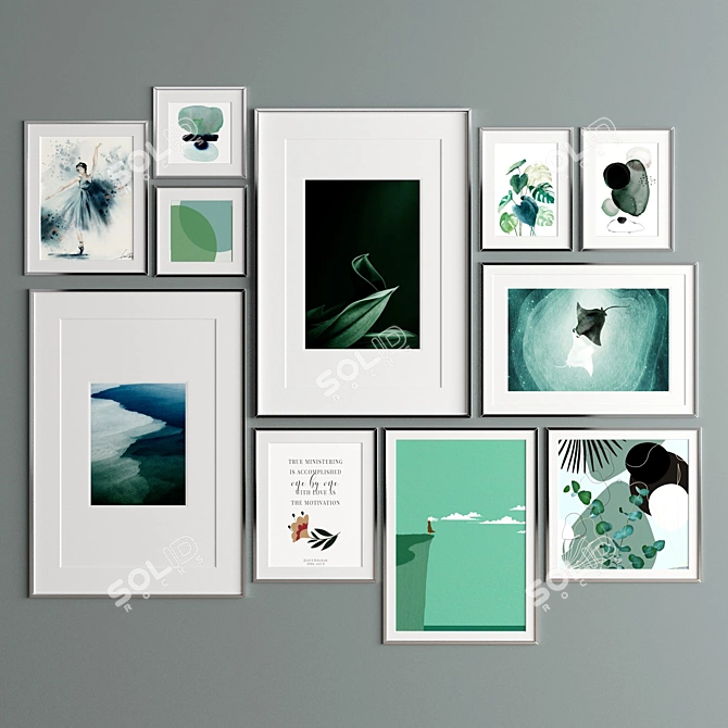 Versatile Art Frame: 11 Options, Multiple Sizes 3D model image 2