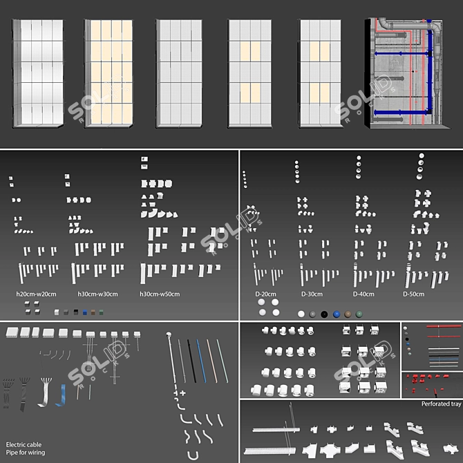 Versatile Ceiling Design Kit 3D model image 6