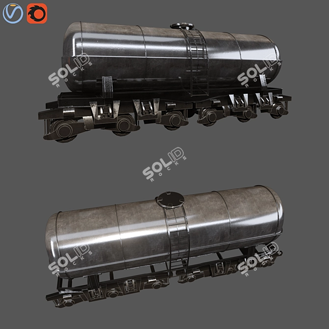 Armored War Train 3D model image 1