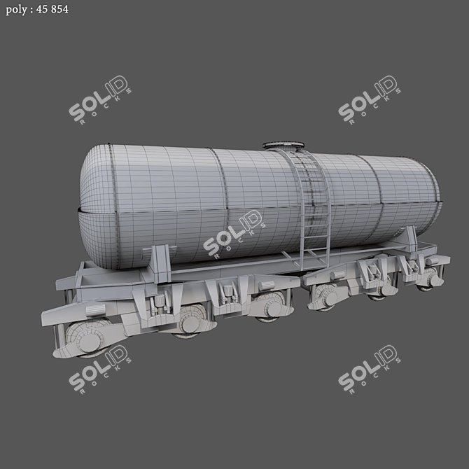 Armored War Train 3D model image 2