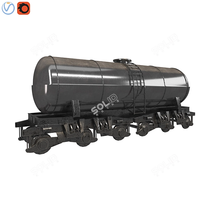 Armored War Train 3D model image 3