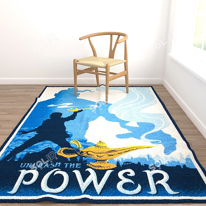 Versatile Rug Set: 6 Designs for Close and Distant Perspectives 3D model image 2