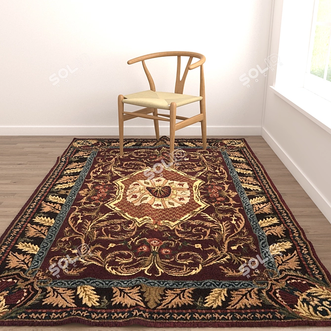 Versatile Set of 8 Rugs: VRayFur, VRayDisplacementMod, CoronaDisplacementMod 3D model image 5