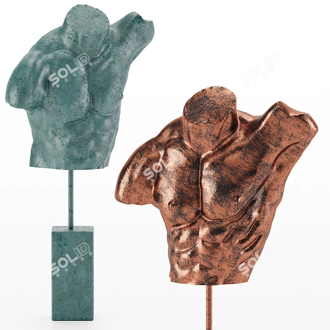 Elegant People Sculpture Decor 3D model image 1