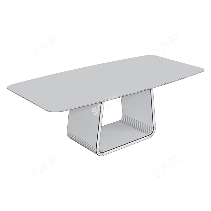 Sami Ceramic Granite Dining Table 3D model image 2