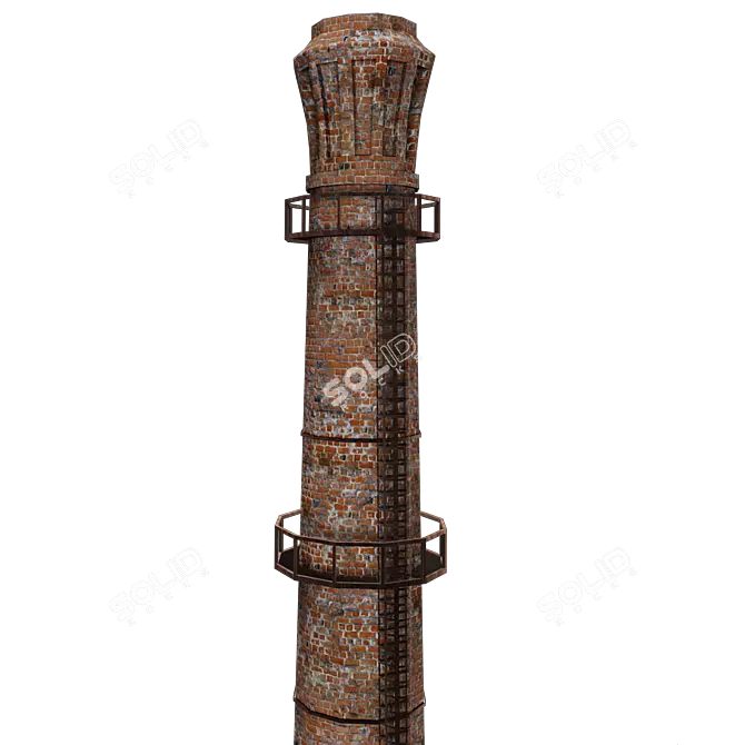 Antique Brick Boiler Room 3D model image 2