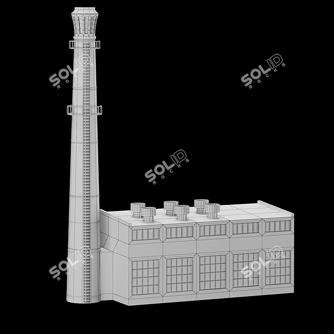 Antique Brick Boiler Room 3D model image 3