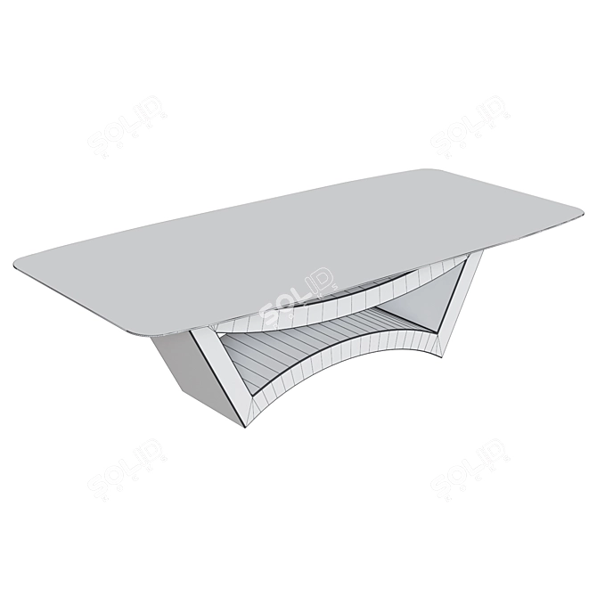 Designer Dining Table: Kronco Fort 3D model image 2