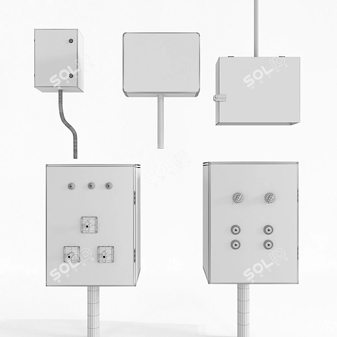 Electrical and Oxygen Panel Boxes 3D model image 2