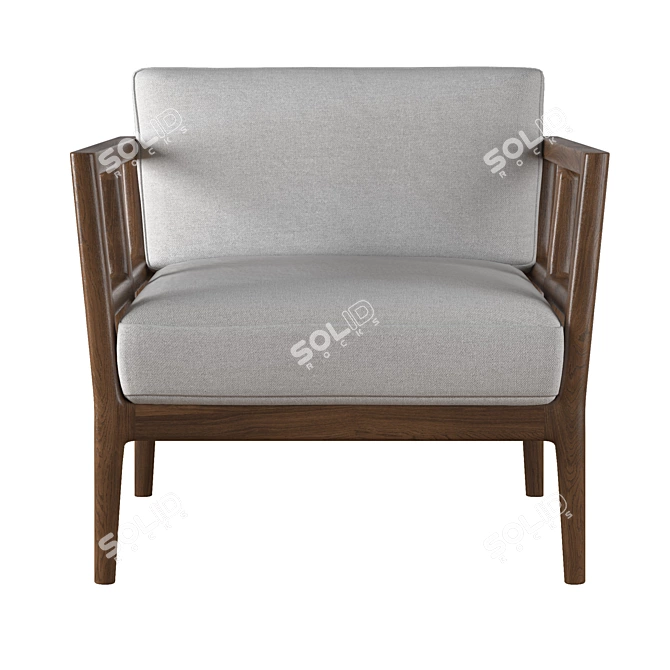 Teak Lounge Chair: Modern Elegance 3D model image 3