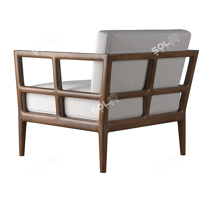 Teak Lounge Chair: Modern Elegance 3D model image 4