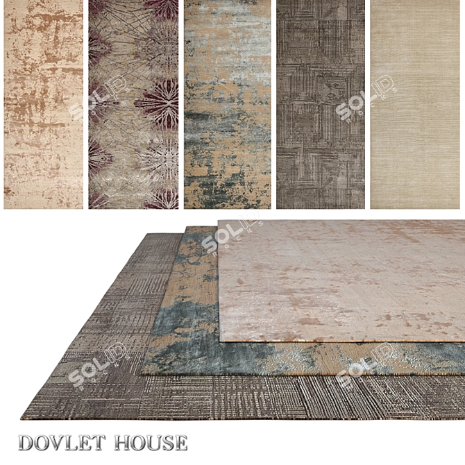 DOVLET HOUSE Carpets - Set of 5 (704) 3D model image 1