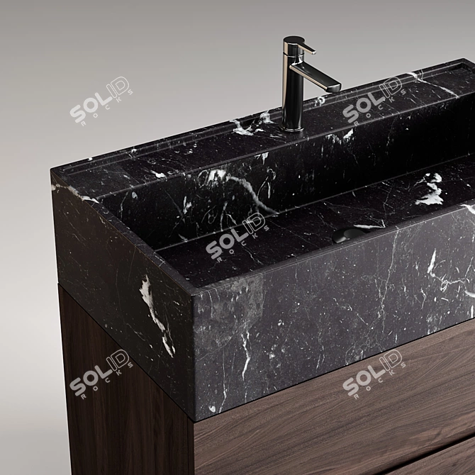 Roble Carbó 900 Freestanding Vanity 3D model image 3