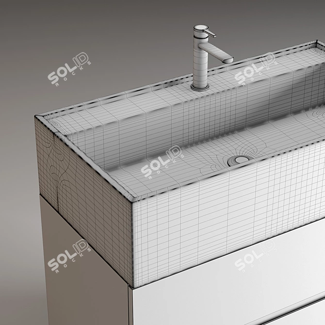 Roble Carbó 900 Freestanding Vanity 3D model image 4