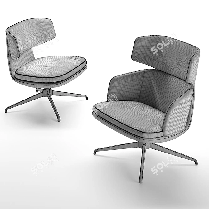 Piccadilly Molteni & C Armchair 3D model image 5