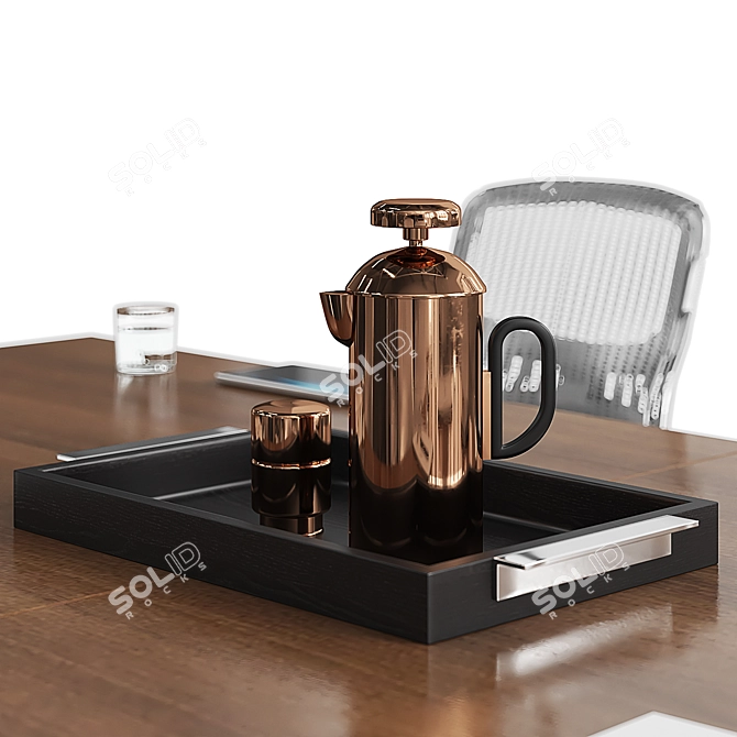 TurboSmooth Woody Conference Table 3D model image 3