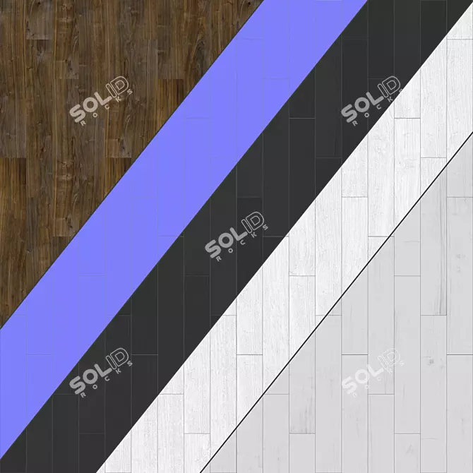 Seamless Parquet Patterns: Standard and Herringbone 3D model image 3