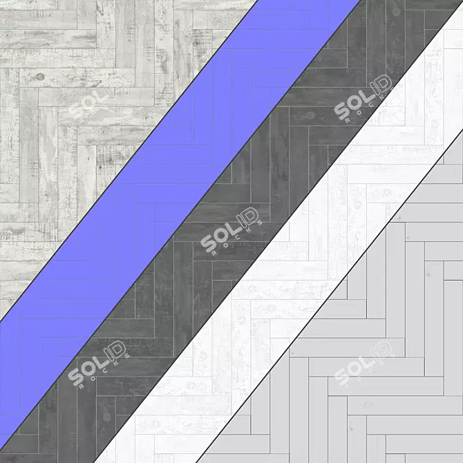 Parquet 26: Standard & Herringbone Patterns, PBR, 4k, Seamless 3D model image 4