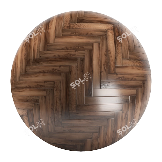 Parquet 28: Standard & Herringbone Patterns | PBR Textures Included 3D model image 2