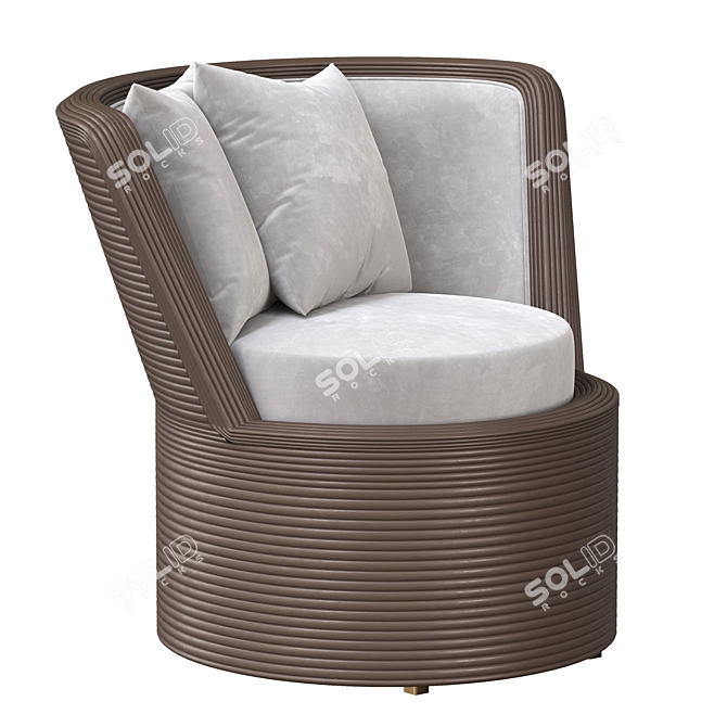Angela Swivel Chair: Modern and Stylish Seating Solution 3D model image 1