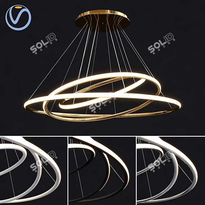 Modern 150cm Aro Cluster 3D model image 1