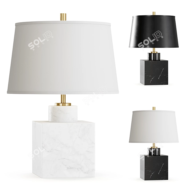 Canaan Marble Table Lamp 3D model image 1
