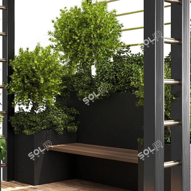 Outdoor Oasis: Pergola Furniture Set 3D model image 5