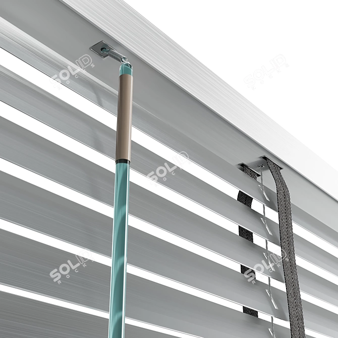 Modern Metal Blinds: Black & Gray 3D model image 5