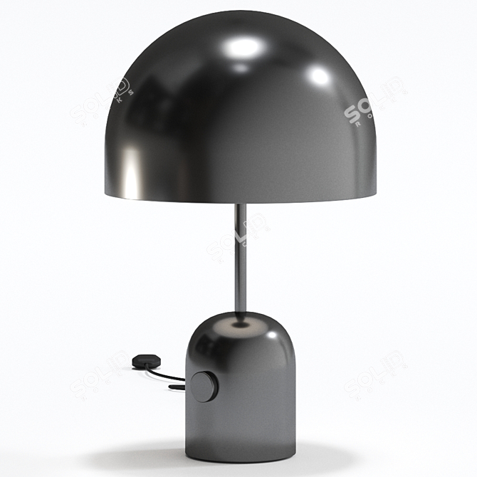 Sleek Bell Black Table Lamp 3D model image 1