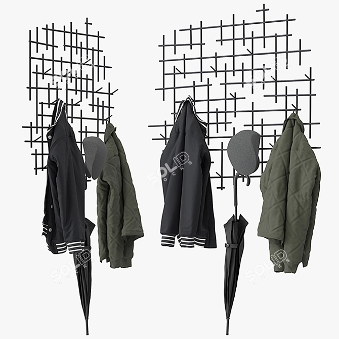 Elegant Marlow Coat Rack - Stylish & Functional 3D model image 1