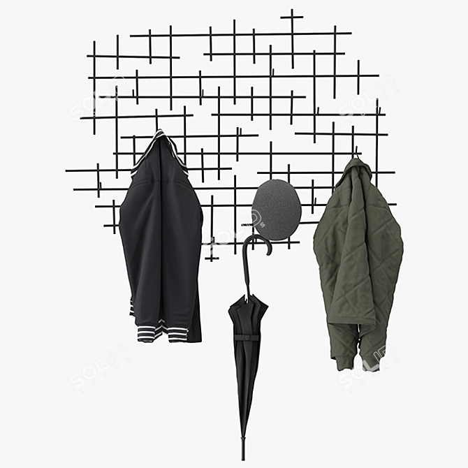 Elegant Marlow Coat Rack - Stylish & Functional 3D model image 3
