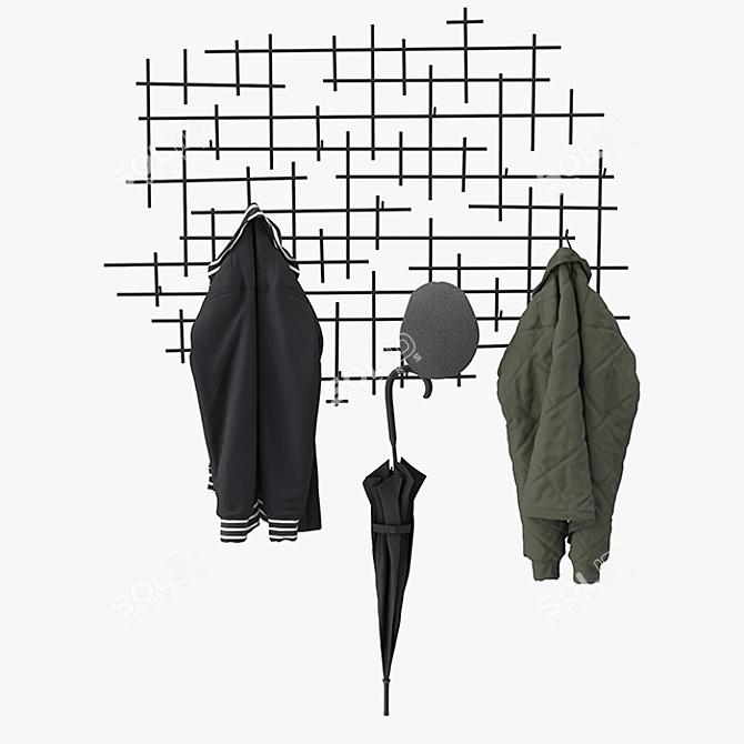 Elegant Marlow Coat Rack - Stylish & Functional 3D model image 4