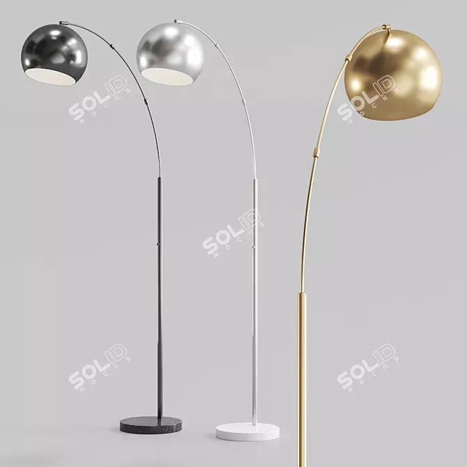 Astoria Arc Lamp: Stylish Illumination from ADS360 3D model image 1