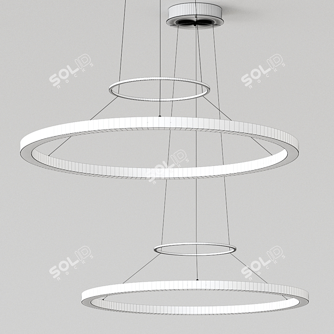 RIO In and Out Suspension: Modern Hanging Lamp by KAIA 3D model image 2