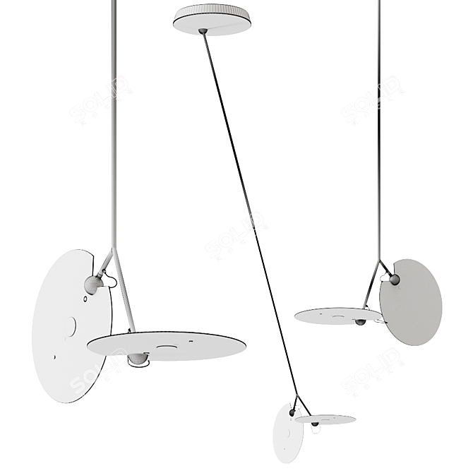 Swiss Designer OYO D Pendant 3D model image 3