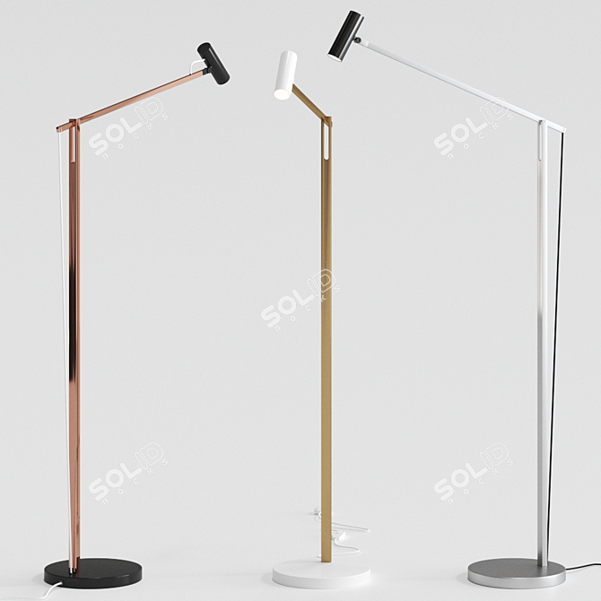 Crane LED Floor Lamp: Stylish Illumination for Modern Spaces 3D model image 1