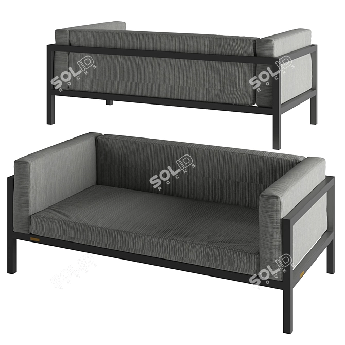 Elegant Double Sofa Legardo MEZZO 3D model image 3