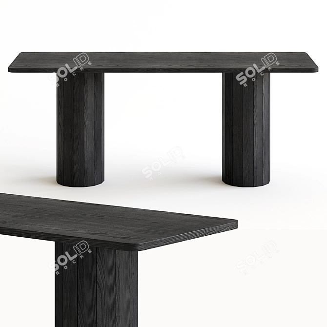 Designer Rectangular Table: Karl Andersson CAP 3D model image 1