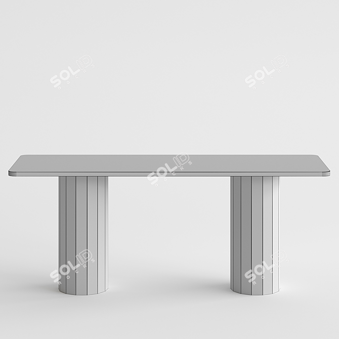 Designer Rectangular Table: Karl Andersson CAP 3D model image 2