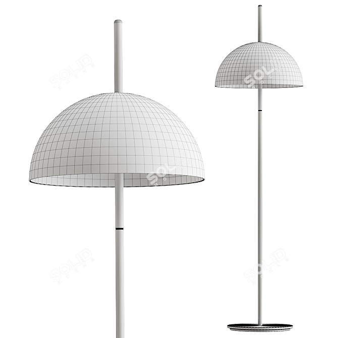 Elegant Queen Floor Lamp by Mammalampa 3D model image 2