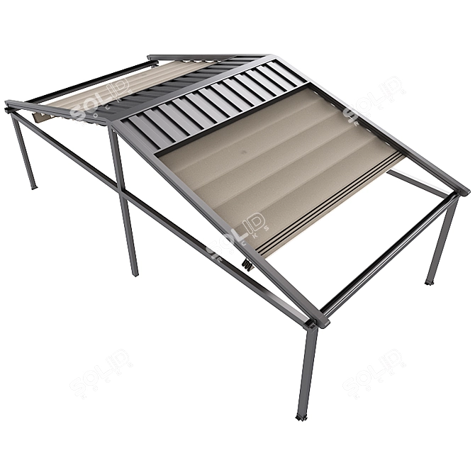 Motorized Waterproof Pergola 3D model image 1