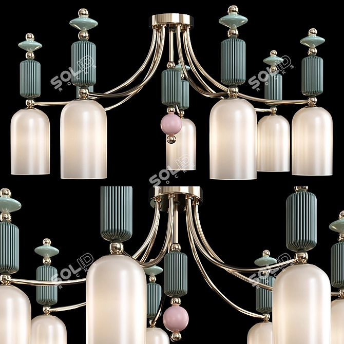 Odeon Light 4861/7C CANDY Ceiling Chandelier 3D model image 1