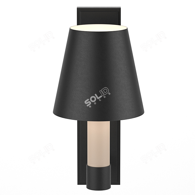 Elegant Tet-a-tet Black Wall Light 3D model image 3