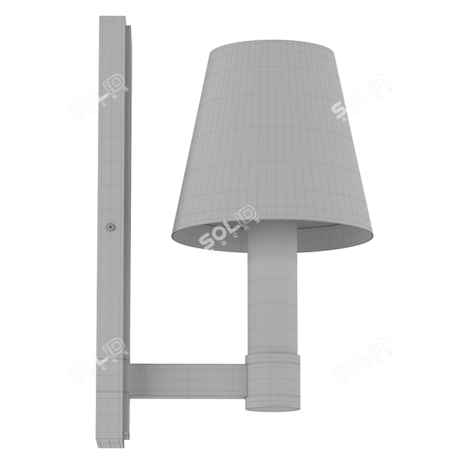 Elegant Tet-a-tet Black Wall Light 3D model image 5