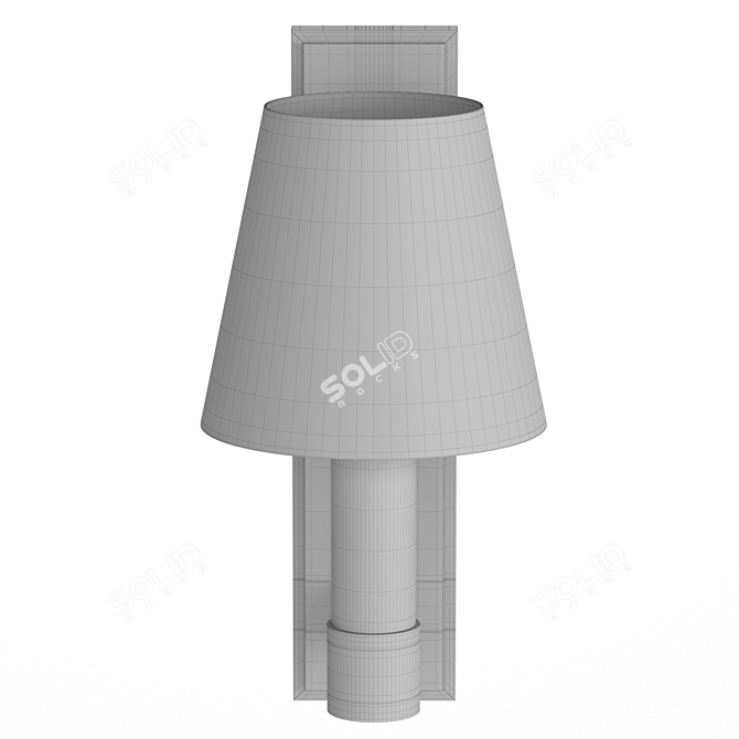 Elegant Tet-a-tet Black Wall Light 3D model image 6